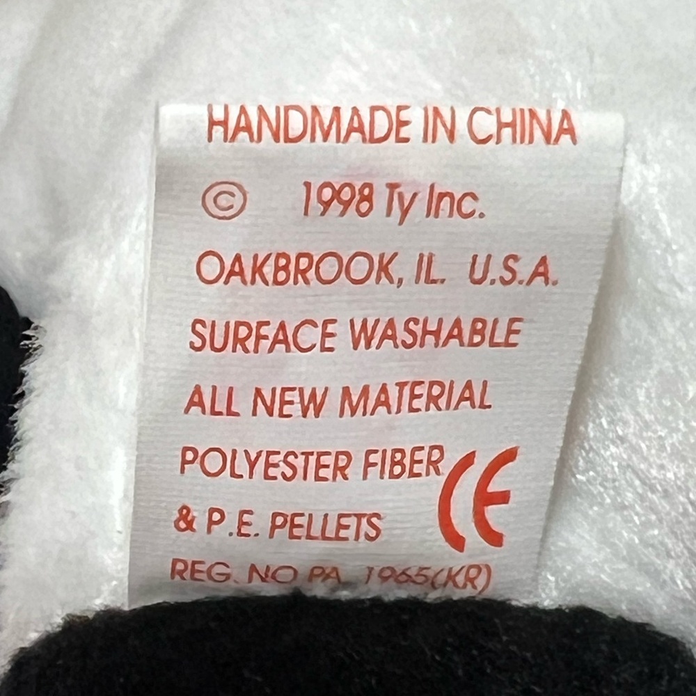 NWT Rare Errors Tag Ty Beanie Baby "Fortune" Panda Bear Retired 1997/1998 Plush - Picture 9 of 9